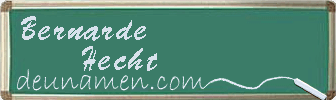 Bernarde Hecht Visitenkarte